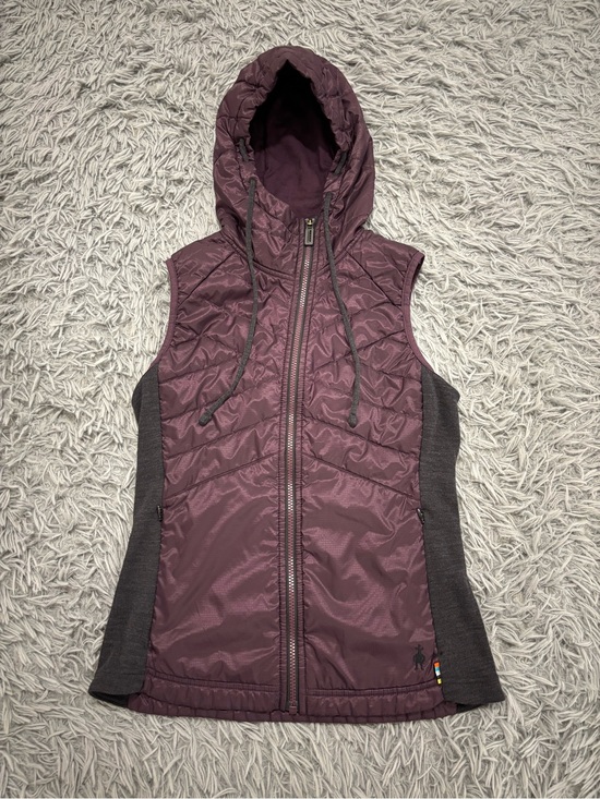 Smartwool Jackets & Blazers - Smartwool Women’s Puffer Vest Hoodie Merino Wool Purple Small Gorpcore Outdoor